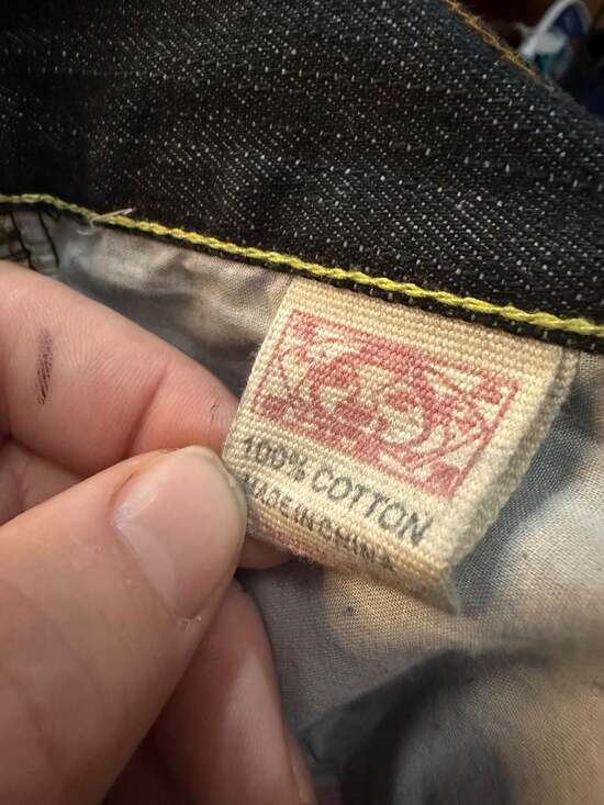 Vintage Evisu Genes Baggy Denim Shorts Size 40 Y2K Embroidered Seagull Jorts - Picture 5 of 13